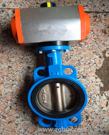 D671X中線氣動對夾軟密封蝶閥